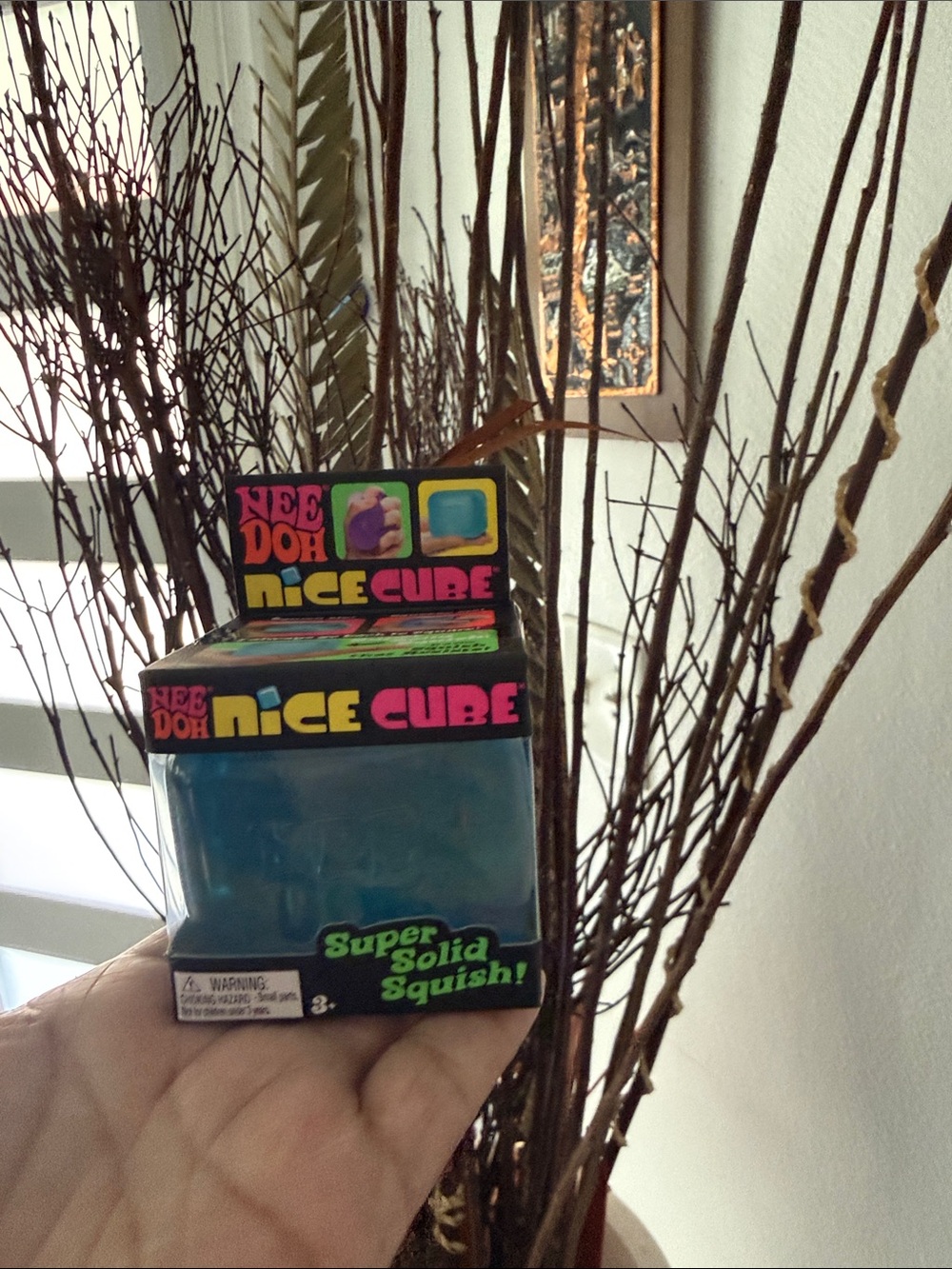 Nee Doh Nice Cube - Blue Super Solid Squishy